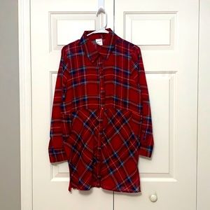 Blair sheer plaid tunic size small.